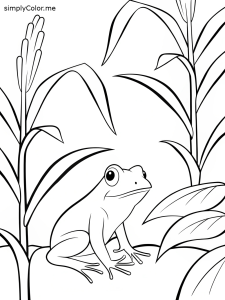 A frog in a corn field