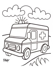 Ambulance coloring page