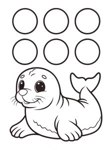 Baby seal coloring page