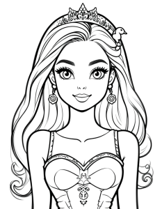 Barbie coloring page