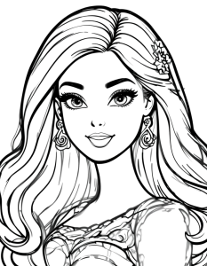 Barbie doll coloring pages
