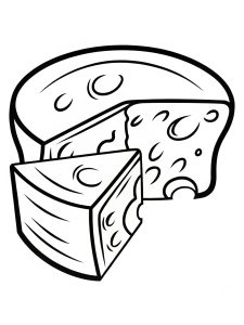 Cheese coloring page Cheese coloring page