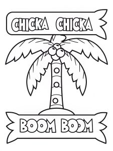 Chicka chicka boom boom coconut tree coloring page Chicka chicka boom boom coconut tree coloring page