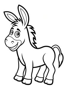Donkey coloring page shrek