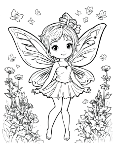 Fairy coloring pages