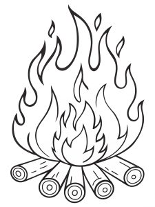 Fire coloring page free Fire coloring page free