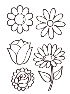 Flower coloring pages