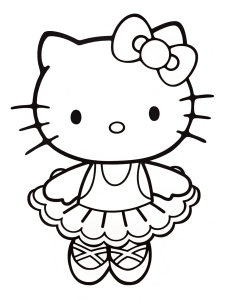 Hello kitty coloring page