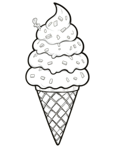 Ice cream coloring pages