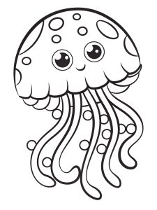 Jellyfish coloring page