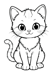 Kitten coloring pages