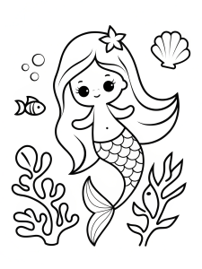 Mermaid coloring pages