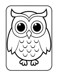 Owl coloring page simple Owl coloring page simple