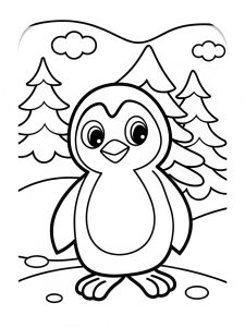 Penguin coloring page Penguin coloring page