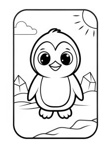 Penguin coloring page cute Penguin coloring page cute