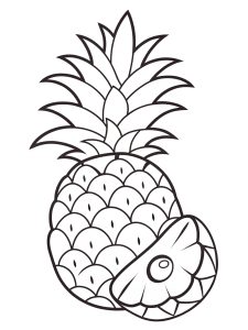 Pineapple coloring page for adults Pineapple coloring page for adults