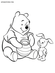 Pooh piglet coloring pages Pooh piglet coloring pages