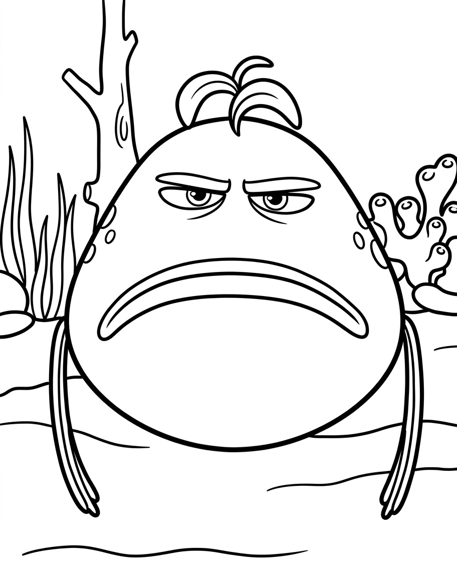 Pout pout fish coloring page