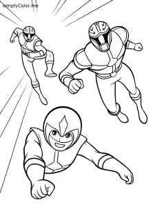 Power rangers coloring pages free