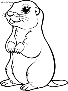 Prairie dog coloring page