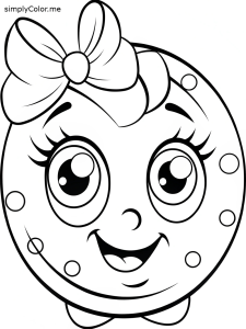Preppy smiley face coloring pages