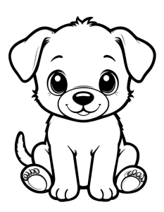 Puppy coloring page