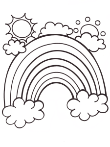 Rainbow coloring page
