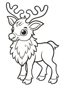 Reindeer coloring page realistic Reindeer coloring page realistic