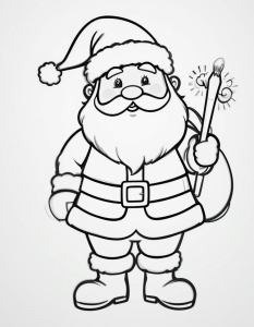 Santa coloring pages Santa coloring pages