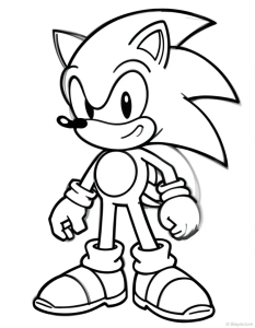 Sonic coloring page