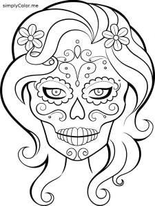 Sugar skull coloring pages