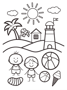 Summer coloring pages