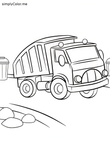 Trash truck coloring page Trash truck coloring page