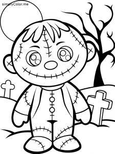 Zombie stitch coloring pages printable