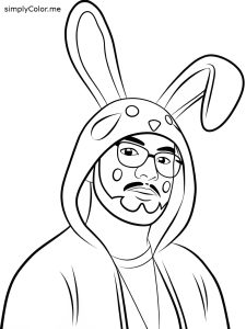 Bad bunny color page