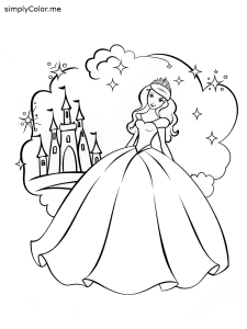 Barbie princess coloring pages