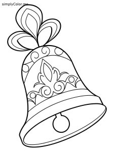 Bell coloring page, bold and easy Bell coloring page