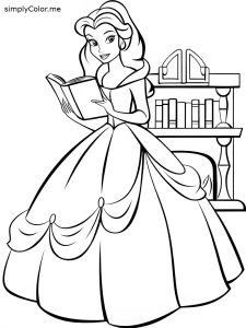 Belle princess coloring page