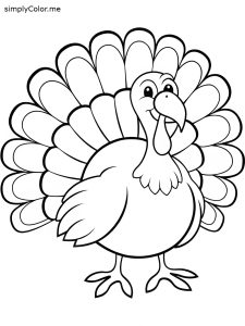 Blank turkey coloring page