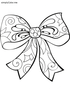 Bow coloring pages