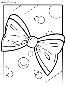 Bow tie coloring page