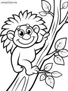 Branch troll coloring page
