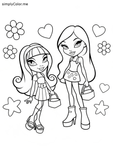Bratz dolls coloring pages