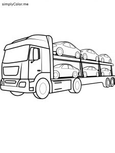 Car carrier coloring page