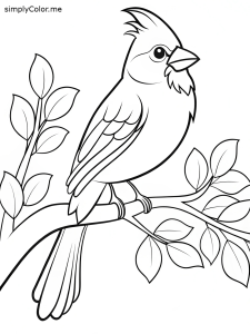 Cardinal coloring page