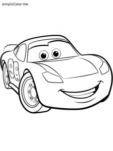Cars sally coloring page