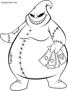 Cartoon oogie boogie man coloring pages