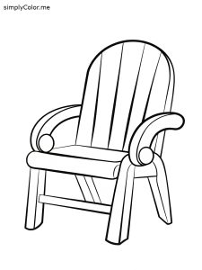 Chair coloring page, bold and easy Chair coloring page