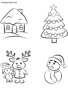 Childrens christmas coloring pages
