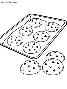 Chocolate chip coloring page